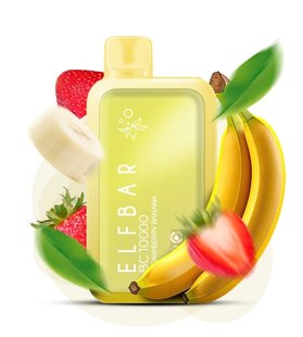 Одноразовий перезаряджаємий Pod Elf Bar BC10000 Strawberry Banana (Полуниця Банан)