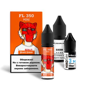 Набір для самозамісу Flavorlab FL350 Mini 15 ml - 50 mg Peach Lemon