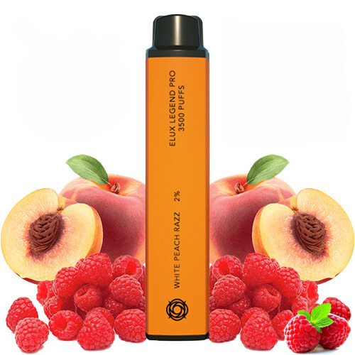 white peach razz elux legend Купить Одноразовый Pod Elux Legend 3500 2% White Peach Razz (Белый Персик  Малина)