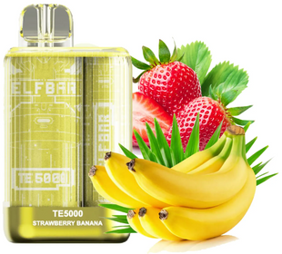 Одноразовый перезаряжаемый Pod Elf Bar TE5000 Strawberry Banana (Клубника банан)