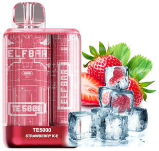 Одноразовый перезаряжаемый Pod Elf Bar TE5000 Strawberry Ice (Клубника айс)