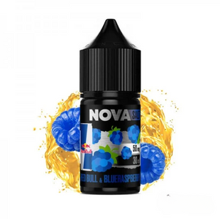 Рідина Nova Salt nic. 30мл 65мг Red Bull Blue Raspberry (Редбул Блакитна Малина)