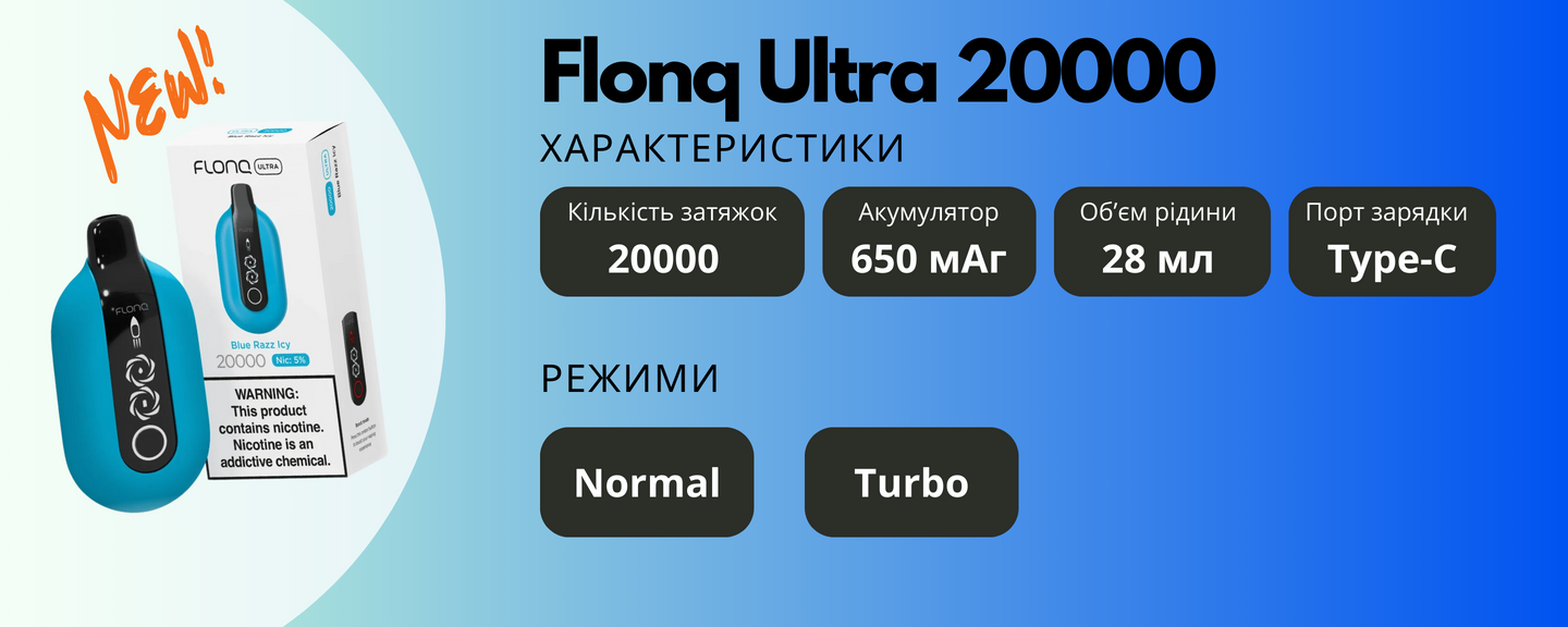 Одноразка Flonq Ultra 20000 затяжок